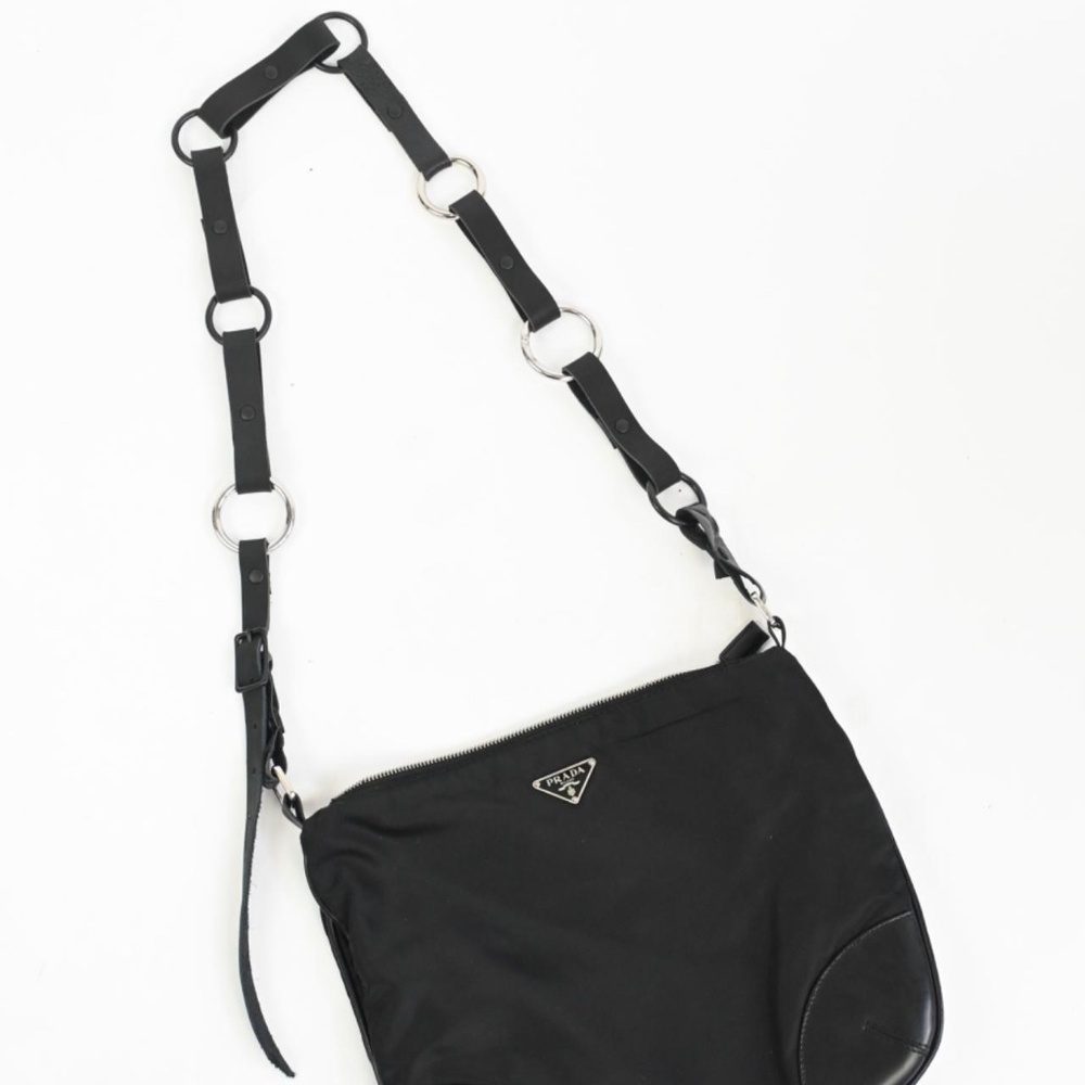 Authentic PRADA Tessuto Nylon messenger bag  with custom strap